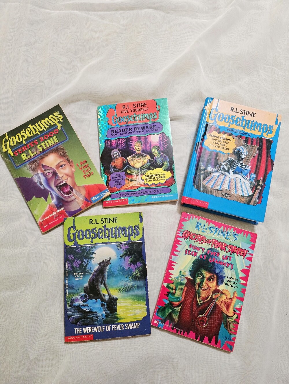 Assorted Lot Vintage R.L. Stine Goosebumps Book Collection